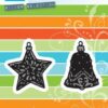 CR1382 Tiny's Ornaments - Star & Bell ornamenter stjerner klokker julepynt