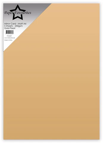 PFSS007 Paper Favourites Mirror Card Mat Gold Pearl guldfarvet metallisk karton