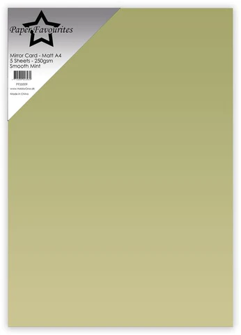 PFSS009 Paper Favourites Mirror Card Mat Smooth Mint grøn metallisk karton