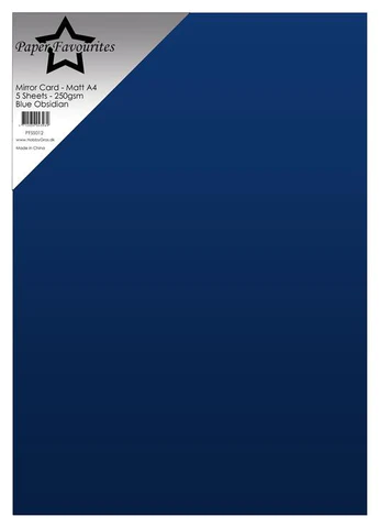 PFSS012 Paper Favourites Mirror Card Mat Blue Obsidian mørkeblå metallisk karton