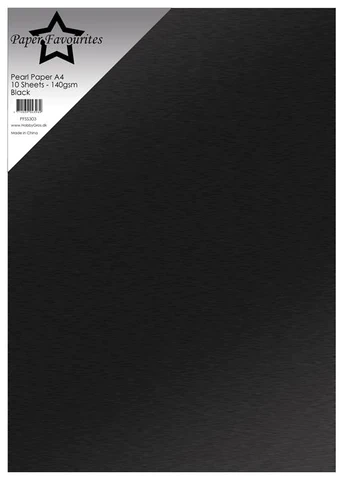 PFSS303 Paper Favourites Pearl Paper Black sort perlemorseffekt papir