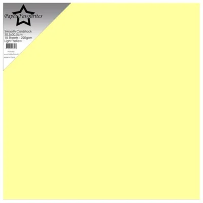 PFSS502 Paper Favourites Smooth Cardstock Light Yellow lysegul karton papir