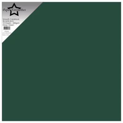 PFSS508 Paper Favourites Smooth Cardstock Deep Green mørkegrøn dyb grøn grangrøn karton papir glat