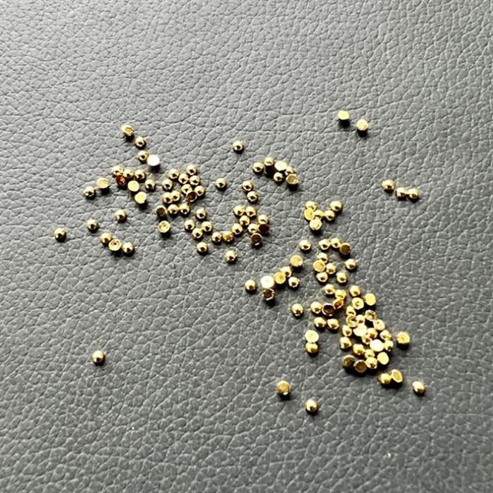 SBA502 Simple and Basic Half Pearl Polished Gold eks. halvperler blank guld