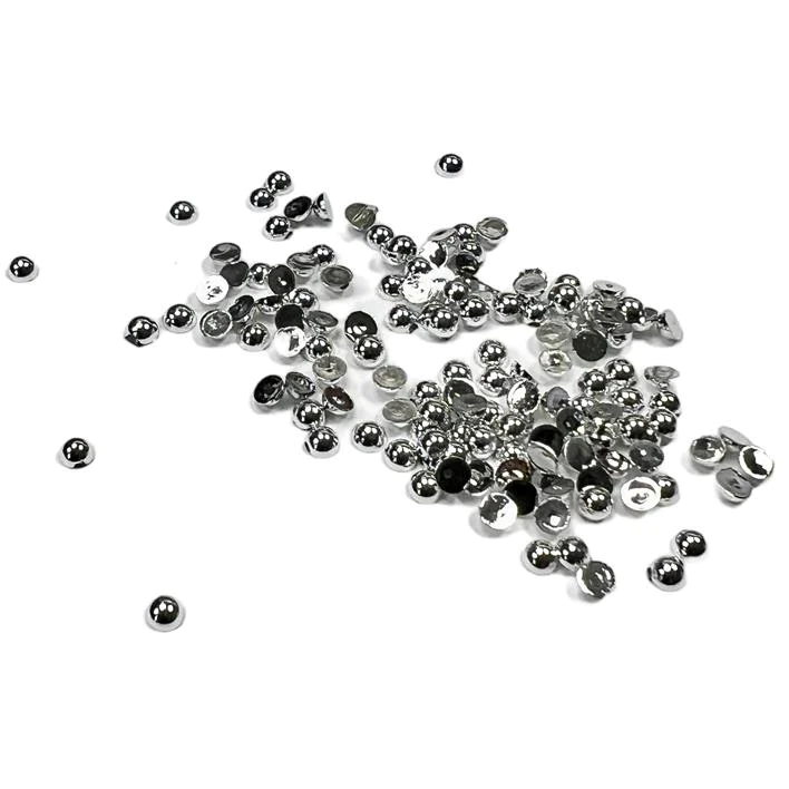 SBA531 Simple and Basic Half Pearl Polished Silver halvperler blank sølv