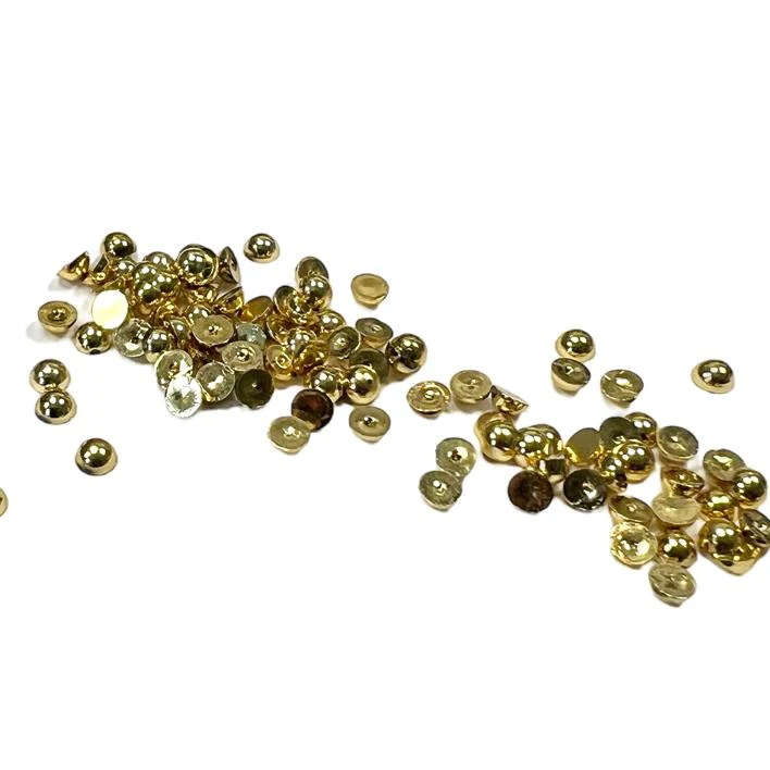 SBA562 Simple and Basic Half Pearl Polished Gold halvperler guld blanke