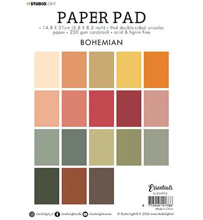 SL-ES-PP90 Studio Light Paper Pad Bohemian efterårsfarver orange brun rødlige nuancer