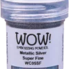 WC05SF WOW! Embossing Powder Metallics - Metallic Silver - Super Fine superfin sølv metallisk sølv