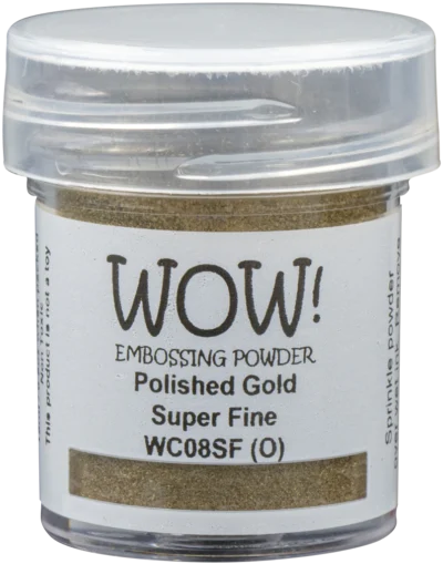 WC08SF WOW! Embossing Powder Metallics - Polished Gold - Super Fine superfint embossingpulver guld