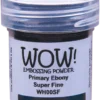 WH00SF WOW! Embossing Powder Primary - Ebony - Super Fine superfint embossingpulver i sort superfint ekstra fint