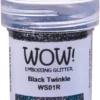 WS01R WOW! Embossing Powder Embossing Glitters - Black Twinkle glimmer sort embossingpulver