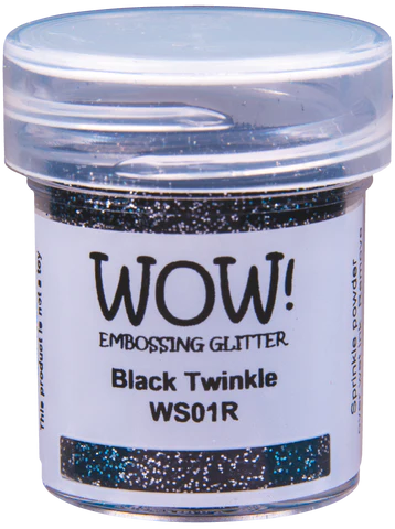 WS01R WOW! Embossing Powder Embossing Glitters - Black Twinkle glimmer sort embossingpulver
