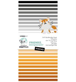 studio-light-paper-pad-meowy-friendz-ccl-fr-pp120 Meowy Friendz Grå brune orange nuancer karton papir blok