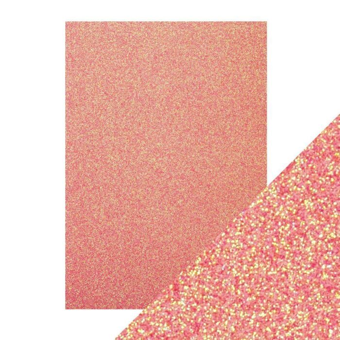 9951E Craft Perfect Glitter Card Candy Floss A4 lyserød glimmer karton