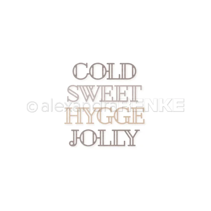 D-AR-0789 Alexandra Renke die Word Set Jolly tekster cold sweet hygge jolly juletekster