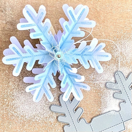 D-PP-3D0012L FarbTon die Stanze für Schneeflocke (12L) snowflake snefnug foldet julepynt
