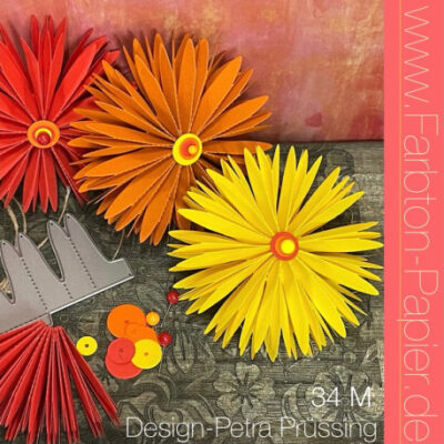 D-PP-3D0034M FarbTon die Stanze Für Faltblume (34M) foldet blomst