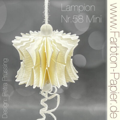 D-PP-3D0058Mini FarbTon die Stanze für Lampion (58Mini) lanterne lampe julekugle foldet julepynt