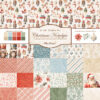 1385 Maja Design Karton Blok Christmas Nostalgia - 12x12'' Collection Pack karton blok julekaton julestjerner poinsettia Nøddeknækkere julekugler grantræer juletræer tern striber