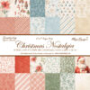 1386 Maja Design Karton Blok Christmas Nostalgia - 12x12'' Collection Pack karton blok julekaton julestjerner poinsettia Nøddeknækkere julekugler grantræer juletræer striber tern