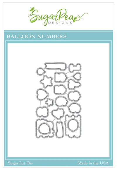 SPD-00326 SugerPea Designs die Balloon Numbers