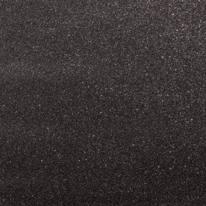 2111-030 Florence Self-Adhesive Glitter Paper glimmer karton selvklæbende black-silver sort og sølv