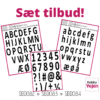 Simple and Basic XXL Alphabet + Numbers set store bogstave store tal dansk alfabet