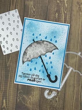 135063 Barto Design Dies Rain Drops regndråber plader regnvejr 135065 Barto Design Dies Umbrella paraply
