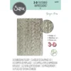 664999 Sizzix 3-D Textured Impressions Embossing Folder Honeycomb Frenzy bikube mønster diskokugle