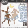666562 Sizzix Tim Holtz die Vault - Hippity Hop kaniner påskehare alfabet sommerfugl