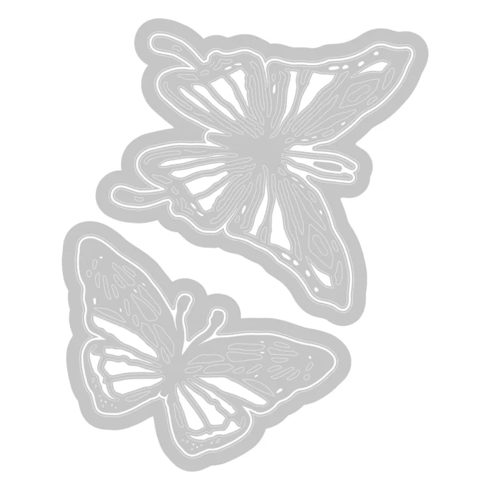 666564 Sizzix Tim Holtz die Vault - Scribbly Butterfly sommerfugle monark monarch butterflies
