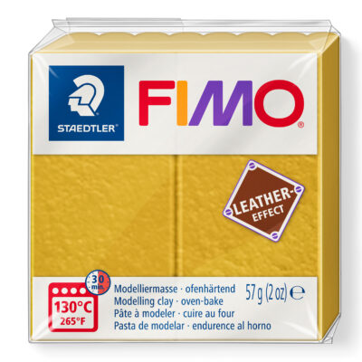 8010-179 FIMO Leather Effect Ochre læder effekt gul okker ler