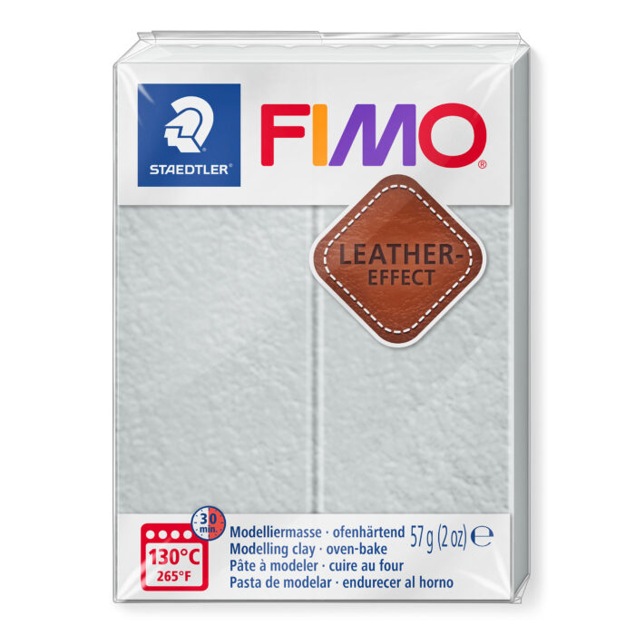 8019 809 Fimo Leather Effect Dove Grey duegrå ler læder