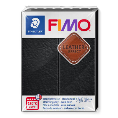 8019 909 Fimo Leather Effect Black sort læder black