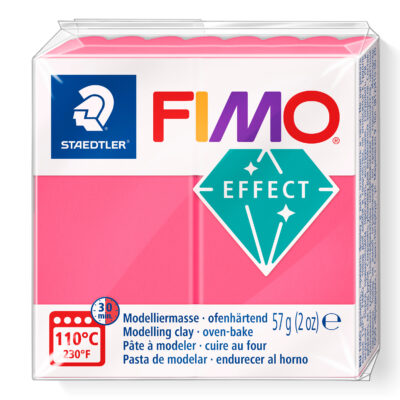 8020 204 FIMO Effect Translucent Red gennemsigtig transparent rød