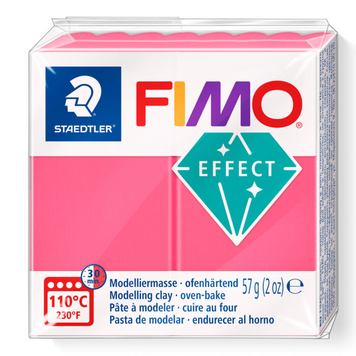 8010 204 FIMO Effect Translucent Red gennemsigtig transparent rød