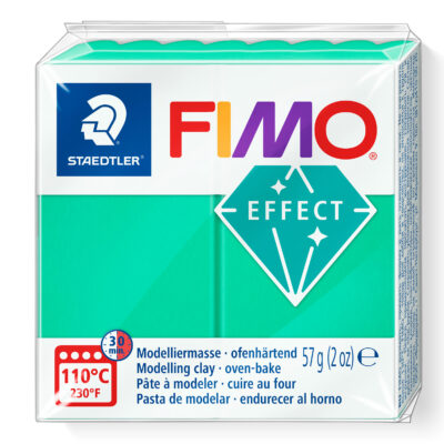 8020 504 FIMO Effect Translucent Green gennemsigtigt ler grøn transparent