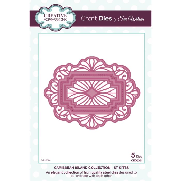 CED5204 Creative Expressions die Caribbean Island Collection - St. Kitts ramme oval firkant