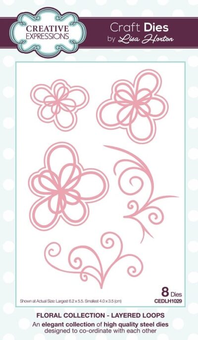 CEDLH1029 Creative Expressions die Floral Collection Layered Loops blomster fantasi