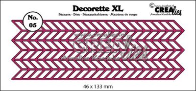 CLDRXL05 Crealies die Decorette XL Chevron zigzag mønster