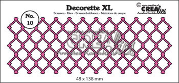 CLDRXL10 Crealies die Decorette XL No. 06 Braided Wire fishnet fiskenet