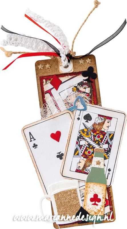 CR1509 Marianne Design die Punch die Playing Cards spillekort es hjerter ruder spar klør