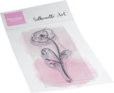 CS1160 Marianne Design clearstamp Silhouette Art Poppy blomster blomst stempel stempler valmue