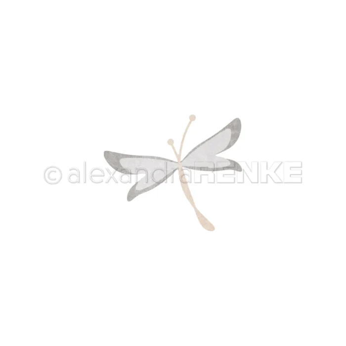 D-AR-Ti0085 Alexandra Renke die Layered Dragonfly guldsmed insekt lag på lag