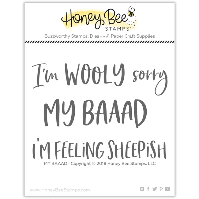 Honey Bee Stamps stempel My Baaad clearstamp clear stamp stempler tekster