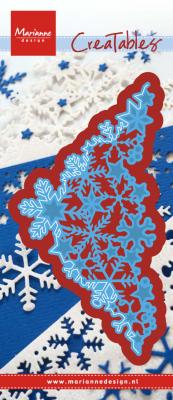LR0497 Marianne Design die Snowflakes Corner snefnug hjørne julemotiver