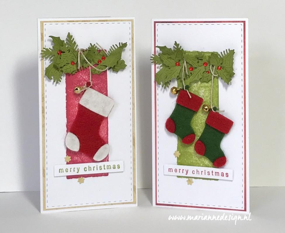 LR0733 Marianne Design die Christmas Stockings julestrømper julesokker gavesok julemanden