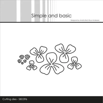 SBD396 Simple and Basic die Flowers stedmoderblomst stedmorblomst orkide