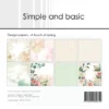 SBP527 Simple and Basic Design Papers A Touch of Spring karton papir blomster forårsblomster striber kranse eukalyptus eucalyptus