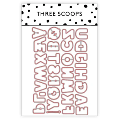 TSCD0080 Three Scoops die Ballonbogstaver stempel stempler alfabet tilbehør